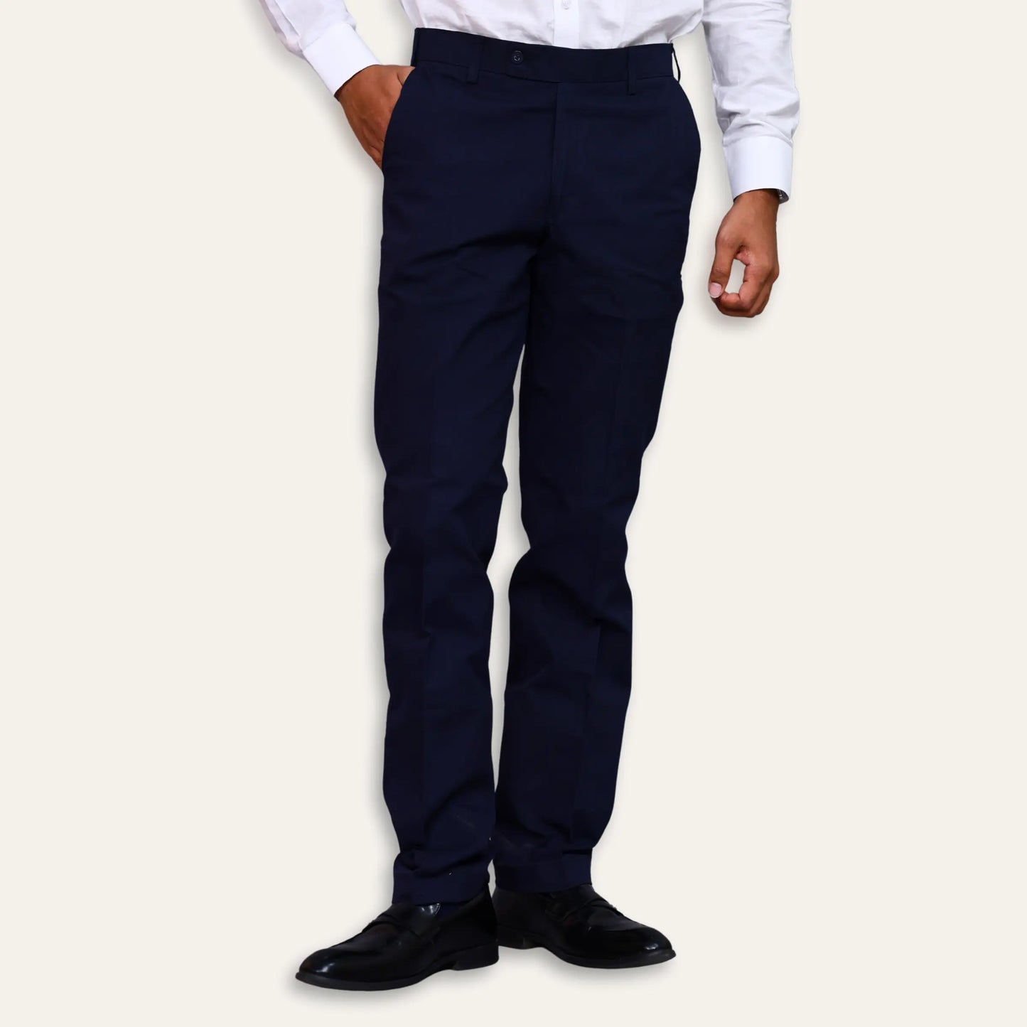 Steel Navy Trouser
