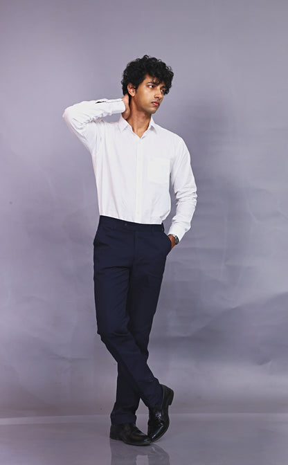 Steel Navy Trouser